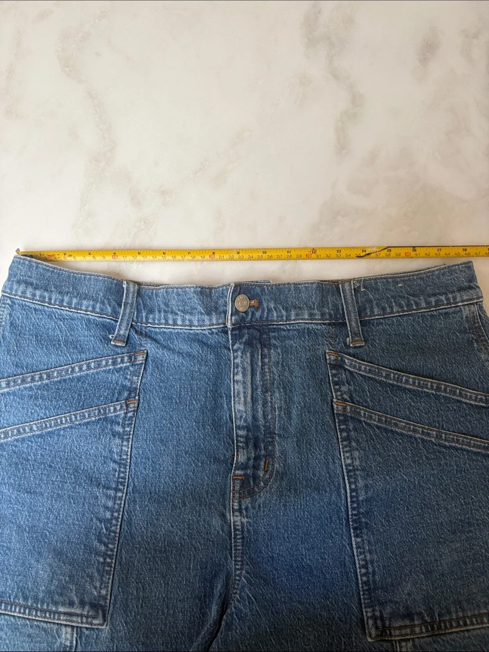 Madewell Denim Carpenter Utility Pocket Women's Shorts - Blue - Picture 6 of 6